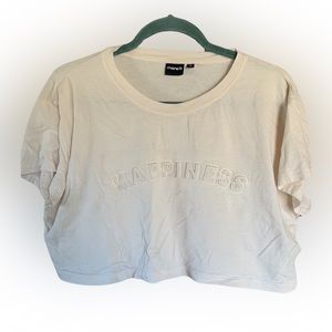 NWOT Mono B Happiness Puff Crop T-shirt M